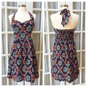 Anthropologie Printed Halter Dress